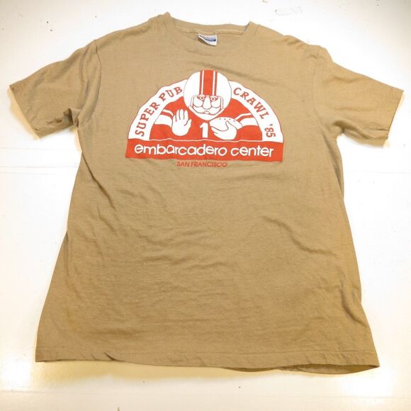 Embarcadero VTG 1985 80's DIVE BAR PUB SAN FRANCISCO 49ers T SHIRT Mens L - Picture 2 of 3